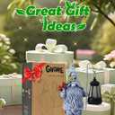 Garden Gnome Statue with Solar Lights Lantern,Outdoor Sculpture Home Decor for Yard Lawn Balcony Patio Porch,Gardening Gifts for Mom Women Grandma