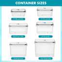 LemonRoad 33 Piece Vacuum Seal Storage Food Containers with Lids (6Containers&6 Lids&20 Sealable Bags&1 Hand Vacuum Pump), Meal Prep Containers with Lid, Airtight and Leak Proof (Black)