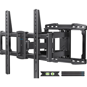USX STAR UL Listed Full Motion TV Wall Mount Bracket for Most 37-90 inch TVs, Swivel Tilt Extension Level TV Mount, Max VESA 600x400mm, Holds up to 132lbs & 16" Wood Studs with Hole Drilling Template