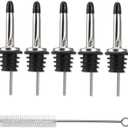 Speed Pour for Liquor Bottle, Pour Spout for Liquor Bottles, Liquor Bottle Pourer with Dust Cover Caps 7+1 Pcs, Bottle Toppers for Bar & Home