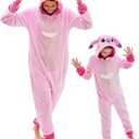 GONAAP Unisex Adult Onesie Pajamas Animal One Piece Halloween Costume Cosplay Sleepwear (Gray, XXL)