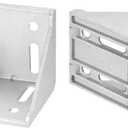 uxcell 4Set Inside Corner Bracket Gusset Kits, 78x78x79mm 8080 Angle Connector for 6060 Series Aluminum Profile (Silver/ 32 x Square Nuts & Hex Socket Bolts & Washers)