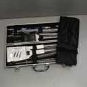 Kaluns Grilling Accessories, Dad Gifts for Fathers Day, Mothers Day Grilling Gifts, Heavy Duty Stainless Steel BBQ Tool Set for Outdoor Grill with Aluminum Case and Apron, Birthday Gifts for Men