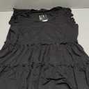 AGSEEM Women's Babydoll Tank Tops V Neck Ruffle Sleeve Pleated Peplum Shirts Summer, Large