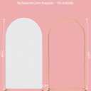 Pureegg Arch Backdrop Stand and Cover Set - 7.2FT Gold Metal Frame with White Fabric Cover, Easy-to-Assemble Wedding Arch Stand for Parties and Celebrations
