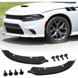 Front Bumper Lip Splitter Protector Compatible with Charger SRT Hellcat/SRT 392/Scat Pack/RT Scat Pack/GT/RT 2015-2021, Black