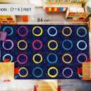 OLEEK Large Classroom Rug Elementary 8x13 - (Washable) Classroom Rugs for Kids Room - Classroom Carpet Elementary - Kids playroom Rug 8 x 13 - Preschool Rugs for Classroom - Schoolgirl Classroom Decor