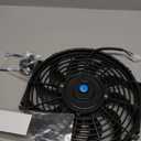 A-Team Performance - 170071 12" Radiator Electric Cooling Fan Car Transmission - Cooler Heavy Duty 10 Curved - Blades 12V 1400 CFM Reversible Push or Pull with Mounting Kit Black 12 Inches