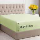 Extra Deep Cal King Fitted Sheet - Hotel Luxury Single Fitted Sheet Only - Easily Fits 18 to 24 inch Mattress - Ultra Soft, Wrinkle Free w/Extra Deep Pockets - Breathable & Comfy - Light Sage Green