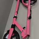 Dual-Brake Shock-Absorbing Kick Scooter, Anti-Skid PU Wheels, 4 Height-Adjustable Positions, Wider Pedals, Suitable for Children Over 6 Years Old, Teenagers & Adults (Pink)