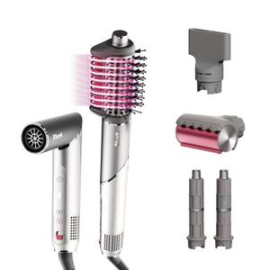 Shark FlexFusion Hair Dryer with Fusion Hair Brush, Ceramic Air Styler with Auto-Wrap Hair Curlers & Concentrator, Ceramic Plates, Metallic Mist HD641 Shark FlexFusion Hair Dryer with Fusion Hair Brush, Ceramic Air Styler with Auto-Wrap Hair Curlers & Concentrator, Ceramic Plates, Metallic Mist HD641