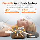 Gifts for Family, 3-in-1 Electric Neck Massager Pillow for Bed - Pillow Massage Neck Hump for Shoulder Pain, with Vibrating Heating and Traction Function