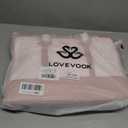 LOVEVOOK Laptop Bag for Women 15.6 inch Canvas Laptop Tote Bag, Large Capacity Work Bag with Clutch Purse, Computer Bag Office Business Briefcase, Casual Handbag for Travel College Teacher School (Sakura Pink)