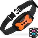 DogRook Rechargeable Dog Bark Collar | Smart Collar for Dog Training | Beep & Vibration | No Shock | No Bark Collar | Anti Bark Collar for Dogs | Anti Barking Collar for Dogs - Large, Medium, Small (Orange)
