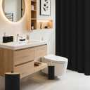 22Pcs Matte Black Bathroom Accessories Set Shower Curtain Decor Kit