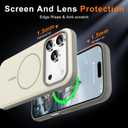 for iPhone 17 Pro Max Case, [Compatible with Mag-Safe] [Anti-Slip Edge Design] [Military Drop Protection] Heavy Duty Shockproof Hard Back Protective Phone Case - Porcelain White