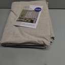 YoungsTex 48 Inch Length Linen Curtains for Short Window, Oatmeal Burlap Light Filtering Drapes with Bronze Grommet Privacy for Living Room Window, 42 x 48 Inch, 2 Panels