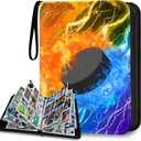 HESTECH Hockey Card Binder 9 Pocket with 50 Removable Sleeves, Collectible Trading Card Albums Display Storage Organizer Fits 900 Card, Sports Card Holder for Collectors Boys and Girls Gift