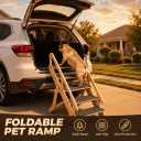Dog Stairs Ramp for Large Dogs, Foldable Pet Steps for Bed, Car & Truck