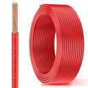 THHN Wire 6 Gauge 25FT, UL83 THHN/THWN-2 6 AWG Cable Stranded Copper with Nylon Jacket and PVC Insulation Building Wires for Residential, CNC, Panel Wiring, Circuit, Control(600V, Red)