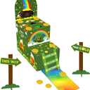 St Patricks Day Decorations Double Staircase Leprechaun Trap Kit,Kids DIY to Catch a Leprechaun Trap Craft St Patricks Day Party Supplies Toys for Kids