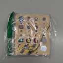 Busy Board Montessori Toys for Toddler, Wooden Sensory Board Switch Toy with Shape Sorter LED Light Up Toys Educational Plane Travel Activity for Girls & Boys