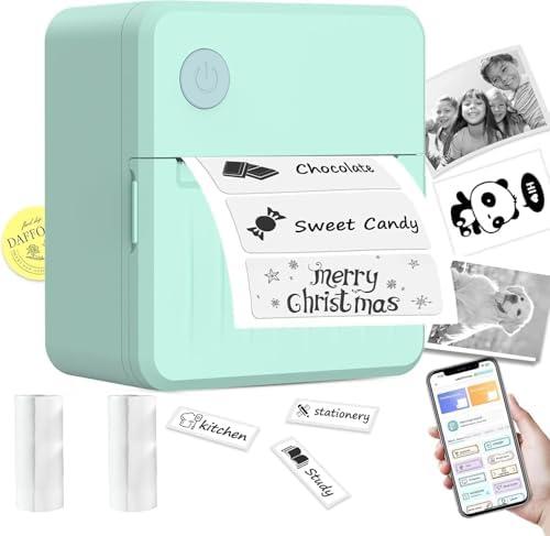 Rotema Label Maker Machine with Tape – Bluetooth Thermal Label Printer, Label Maker Machine,Mini Sticker Maker for Home, Office, School & Small Business, Includes 2 Rolls of Label Paper