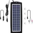 Sunway Solar Car Battery Trickle Charger & Maintainer 12V Solar Panel Power Kit Portable Backup for Car Automotive RV Marine Boat Motorcycle Truck Trailer Tractor Powersports Snowmobile Farm Equipment