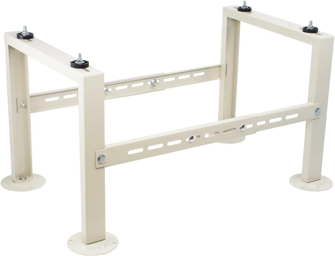Yarssihha Mini Split Stand for 9000-36000 BTU Air Conditioner Condenser, Outdoor Adjustable Heat Pump Stand, Heavy Duty Ground Stand
