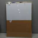 Okydoky Cork Board White Board Combo, 18" x 24" Magnetic Dry Erase Board/Bulletin Combination Board, Gold Aluminum Frame, Whiteboard & Corkboard(ZHBB-Gold-4560)