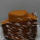 Unittype 18 Sets Cowboy Hats and Bandanas Bulk Kids Western Cowboy Costume Accessories Kids Party Supplies(Brown, Red)