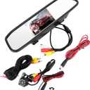 aqxreight Rearview Mirror Backup Camera,4.3in Car HD Rearview Mirror Monitor 8LED Night Vision Reversing Camera, aqxreightiotkw9grmp