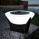 Masdio Landing Light Outdoor Solar Post Cap Lights, Deck Fence, Modern Pillar Post Lights, Waterproof Warm/Cool Lighting for Landscape Garden/Patio (Large)