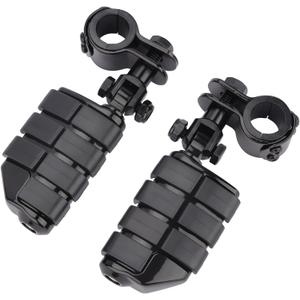 Motorcycle Highway Foot Pegs, Highway Footrest Fit for Harley Touring Yamaha Honda Suzuki Kawasaki 25mm 32mm 34mm Engine Guard (Gloss Black)