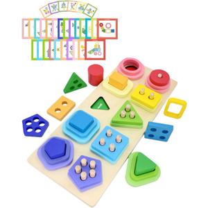 Dementia Activities for Seniors  Color and Shape Cognitive Board, Ideal Gifts for People with Dementia, Alzheimer's Products for Elderly