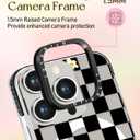 Lotadilo for iPhone 15 Pro Max Case for Women - Cute Kawaii Design Girls Compatible with Magsafe Magnetic Ring Holder Stand Black Flower Phone Covers Aesthetic Girly TPU Funda for 15 Pro Max