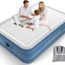 Queen Air Mattress with Built-in Rechargeable Pump, 1500 lbs Heavy-Duty Support, 16" Raised Upgraded Firmness Blow Up Mattress, Fast 3-Min Inflation, Inflatable Bed for Home, Guests & Camping