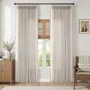 Memory Trained Pinch Pleated Curtains 92 Inches Long, Viral Linen Pinch Pleat Sheer Curtains with Ring Hooks&Clips for Track System Living Room, Beige Light Filtering Privacy Curtain 2 Panel Set, 40"W x 92"L