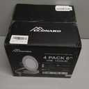 Meconard 4 Pack 6 Inch 5CCT LED Canless Recessed Lighting with Night Light, 2700K/3000K/3500K/4000K/5000K Selectable Ultra-Thin LED Ceiling Lights, 12W=110W, 1050LM, Dimmable Wafer Downlight ETL&FCC (White)