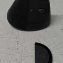 Logitech Lift Vertical Ergonomic Mouse, Wireless Bluetooth or USB Receiver, Quiet Clicks, 4 Buttons, Right Hand Wireless Mouse, Windows/macOS/iPadOS, Laptop, PC - Graphite