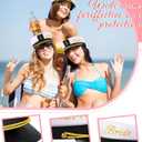 Jecery 7 Pcs Bride Babe Captain Hats Bachelorette Captain's Hat Nautical Bachelor Hat for Wedding Party Bridal Shower Gift Decor Boat Cap