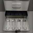Cash Box with Money Tray and Combination Lock, Large Money Box for Cash Regiser, Safe Lock Box for Money Saving Metal 11.8"x9.45"x3.54" White XL Large