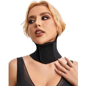 QOU Adjustable Soft Neck Brace for Sleeping, Cervical Collar Support for Neck - Comfortable Support for Stiffness, Side Sleeper, Pressure Relief (Large)