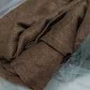 BGment Brown Linen Curtains 78 Inch Length for Living Room Windows, Light Filtering Fall Drapes Chocolate Burlap with Grommet Privacy Non See Through for Bedroom, 2 Panels Set, Each 52 Inch Wide