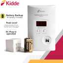 Kidde Carbon Monoxide Detector, Plug-In with 9V Battery Backup, Digital Display, 85 dB Alarm, LED Status Light Indicators, 3rd Edition