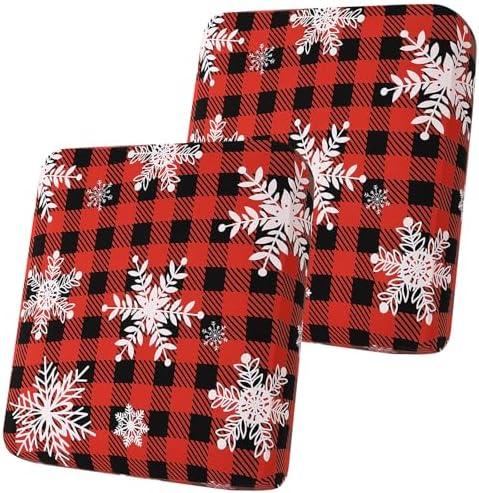 Smiry Printed Couch Cushion Covers, Stretch Soft Couch Covers for Sofa, Washable Non-Slip Sofa Slipcover Furniture Protector for Indoor and Outdoor (2 Pack, Burgundy)