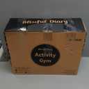 Blissful Diary Baby Play Gym & Activity Mat, Oversize Leaf Shaped Baby Play Mat w 6 Detachable Toys, Tummy Time Mat Promote Motor Skills & Sensory Development Mat, Newborn Infant Baby Essentials Gift