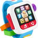 Fisher-Price Baby to Toddler Toy Laugh & Learn Time to Learn Smartwatch with Lights & Music for Pretend Play Infants Ages 6+ Months