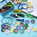 Remuuly 200 Pcs Colorful Hispanic Heritage Month Accessories Set Include 100 Silicone Bracelet 100 Inspirational Pin for Latino Hispanic Celebration Accessories