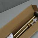 Warm Gold Curtain Rods for Windows 16 to 56 Inch, 1 Inch Diameter Blackout Curtain Rod with Aluminum Cylinder Finials and Full Surround Brackets, Window Curtain Rod for Wall and Ceiling Mount